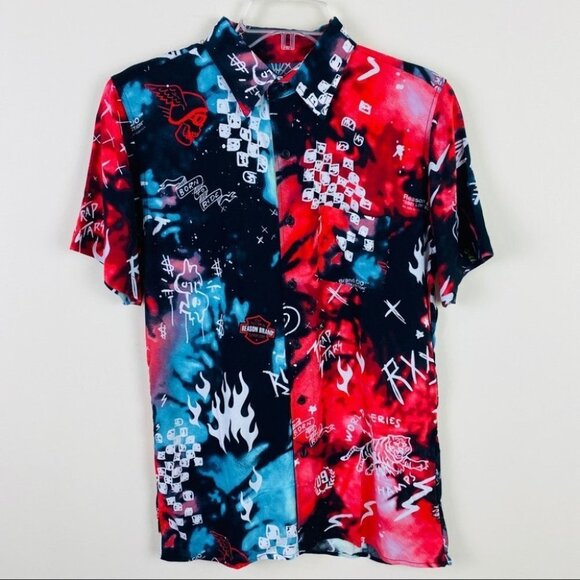 NEW 90's Y2K Short Sleeve Button Down Shirt - Picture 11 of 11